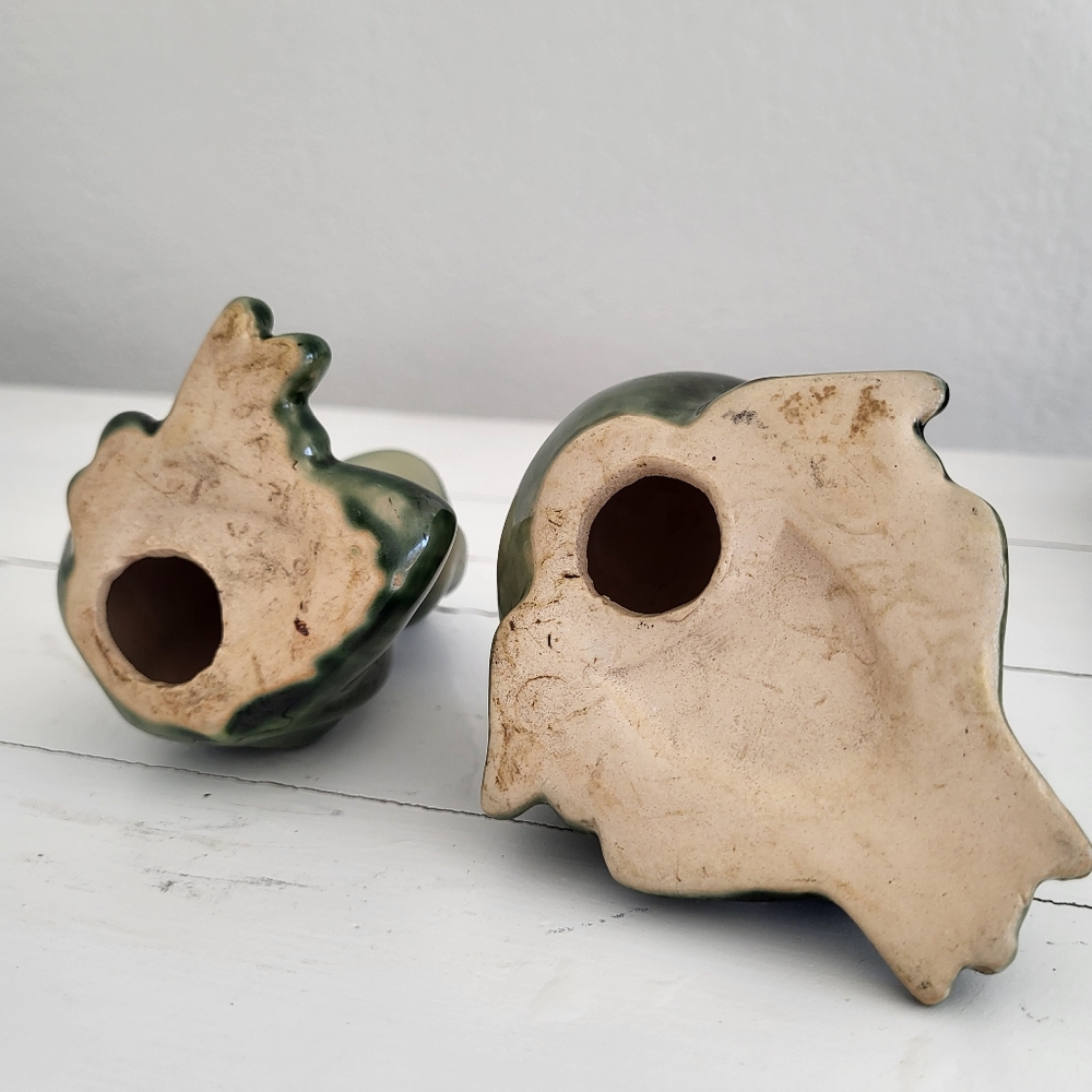 Vintage Green Ceramic Frog Figurines - Picture 8 of 8